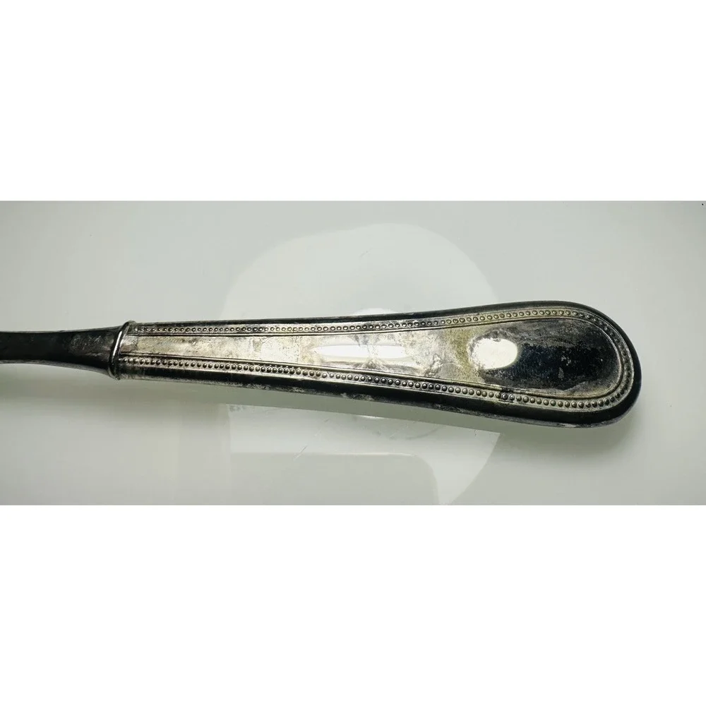 TOWLE Silver Antique Silverplate Salad Serving Spoon 10 3/8